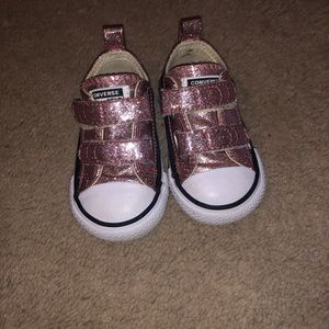 Size 3 Toddler Pink Sparkly Converse